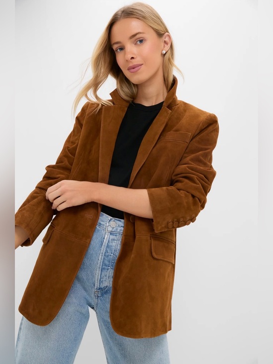 Tuckernuck Jackets & Blazers - NEW Tuckernuck Leo Blazer Toffee Suede Size Medium